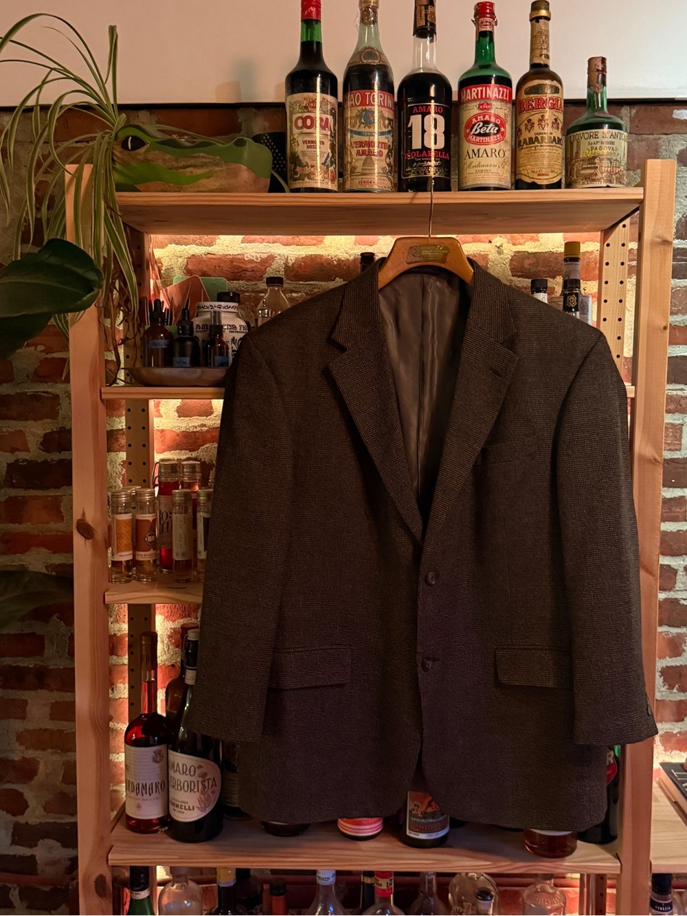 Oscar de la Renta 100% Wool Brown Blazer Style#3556